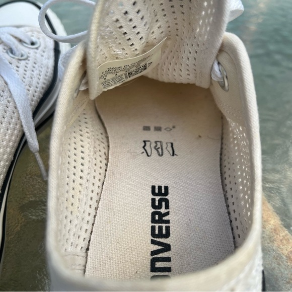 Converse Chuck Taylor All Star Low Top White Perforated Shoes - Picture 12 of 12